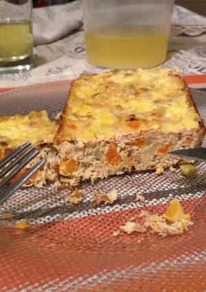 Una foto de Tortilla de atún y jardinera al horno