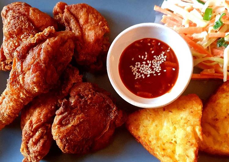 Bumbu 30. Korean Fried Chicken with Gochujang Sauce | Resep Bumbu 30. Korean Fried Chicken with Gochujang Sauce Yang Lezat