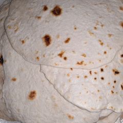 A picture of Homemade flour tortillas.