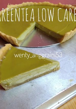 Foto resep Pie susu greentea (low carb) menu diet