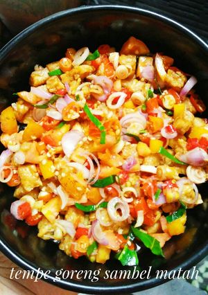 Foto resep Tempe goreng sambel matah