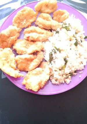 Una foto de Camarones empanizados