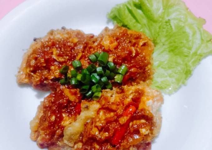 Ketam isi goreng saos telur