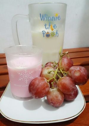 Foto resep Es susu anggur segar