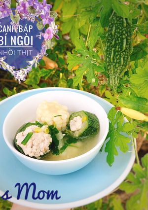 Hình của món Canh bắp bí ngòi nhồi thịt.
