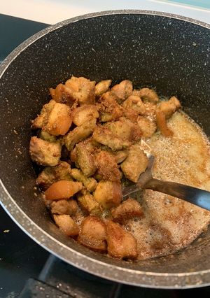 A picture of Fried three layers pork.