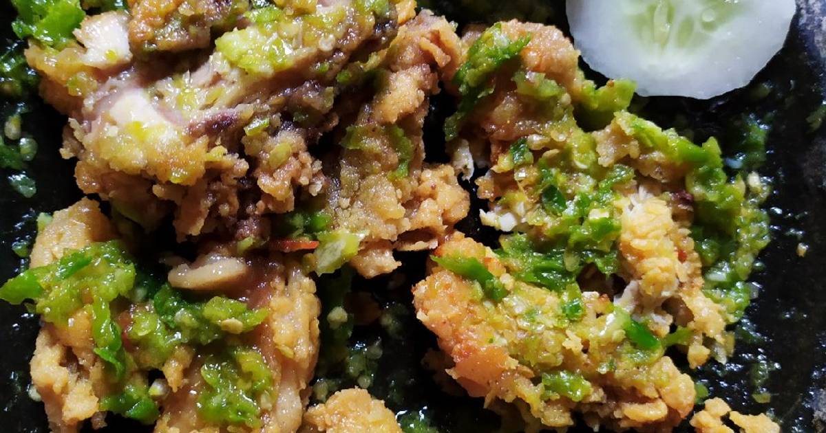 Resep Ayam Geprek Sambel Ijo Oleh Sheenazs Ummi Cookpad