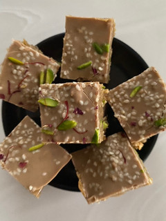 A picture of Sesame, almond and peanut butter squares.