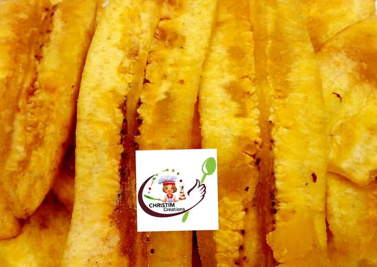 Easiest Way to Make Any-night-of-the-week Half done Plantain chips