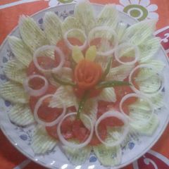 A picture of Jhatpat veg salad.