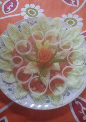 A picture of Jhatpat veg salad.
