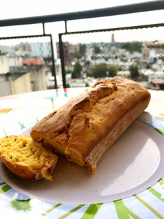 Una foto de Budín de mandarina saludable🍊🧡