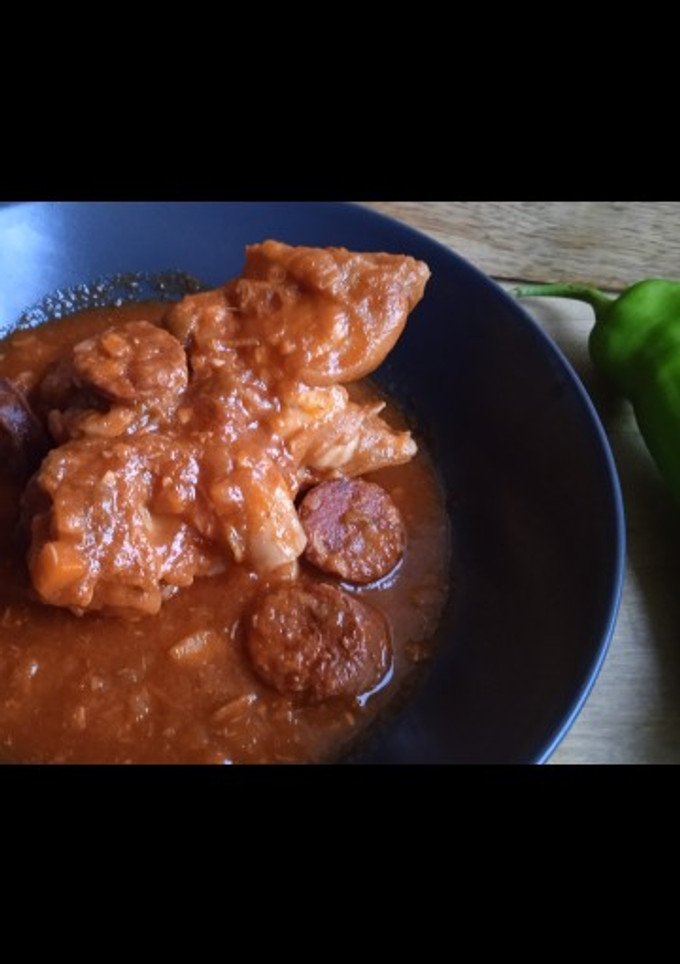 Una foto de Pies de cerdo con chorizo, Con o sin instant pot
