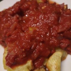 A picture of Patatas Bravas tapas.