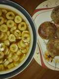 Aloo ke kabab and imli banana souce indian dish
