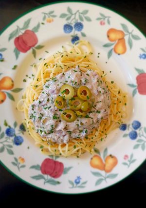 Tonhalas spagetti recept fotója