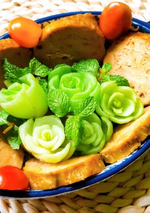 Hình của món Chả lụa chay.