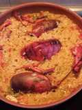 Arroz con Bogavante en olla de barro para inducción