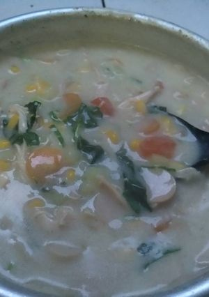 Foto resep Creamy Chicken and Vegetables Soup