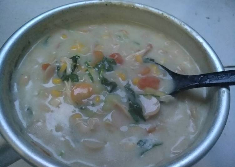 Recipe: Perfect Creamy Chicken and Vegetables Soup