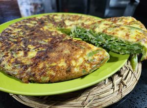 Una foto de Tortilla de porotos verdes