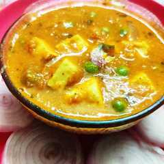 A picture of मटर पनीर (Matar paneer recipe in Hindi).