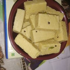 A picture of Khoya burfi.