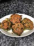 23. Alcachofas rellenas de pan y queso (entrante verdura)