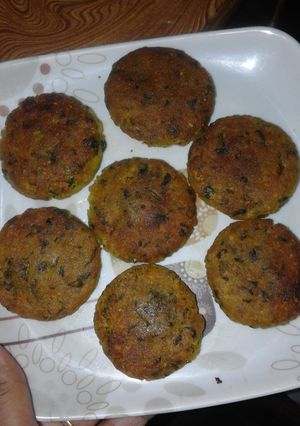 A picture of Poha palak cutlets.