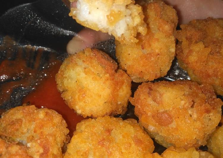 Resep Bola nugget nasi simple | Langkah Membuat Bola nugget nasi simple Yang Lezat Sekali