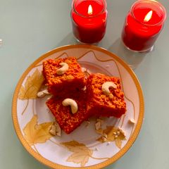 A picture of Gajar Katli.