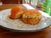 A picture of smoked salmon starter