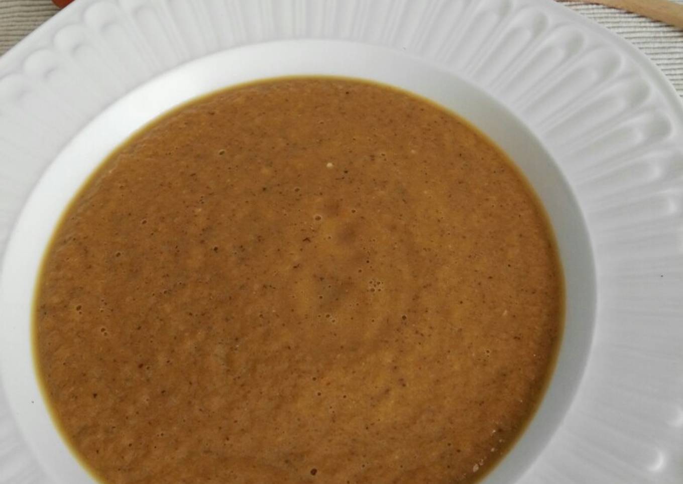 Crema de zanahoria y champiñones con queso