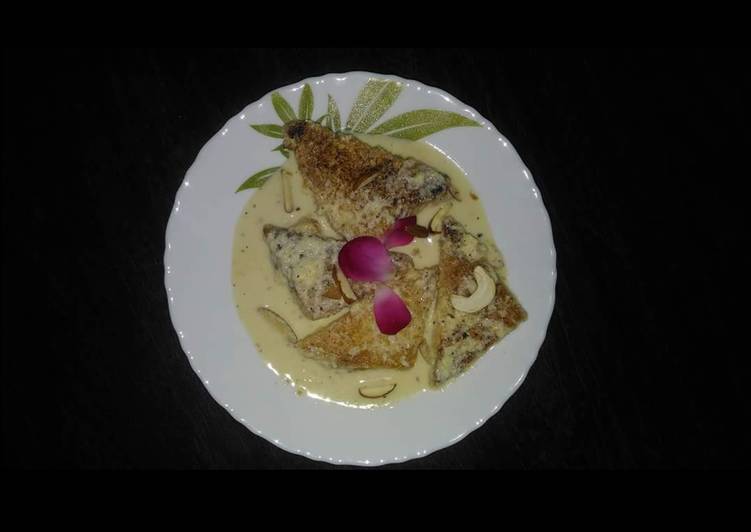 Shahi tukda with sabja