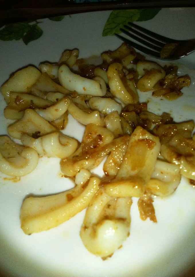 Una foto de Tubo de pota encebollada