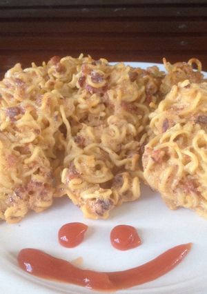 Foto resep Omelette noodles cornet cheese