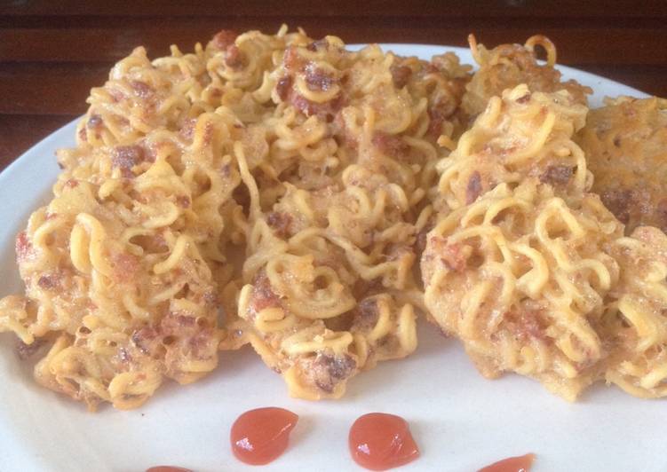 Resep Omelette noodles cornet cheese Anti Gagal