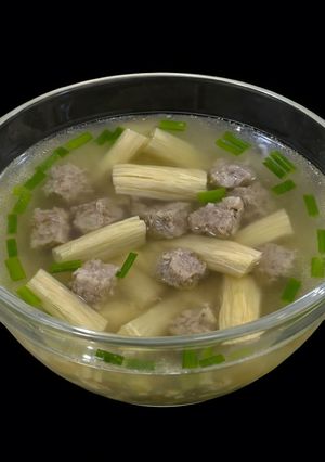 Hình của món SP.0960 - Canh Phù Trúc Thịt Viên.