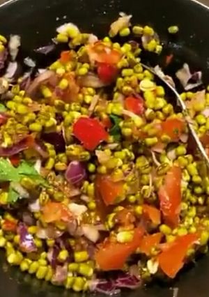 A picture of Sprouts moong dal.