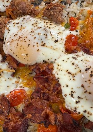 A picture of Breakfast Hash-brown Casserole.