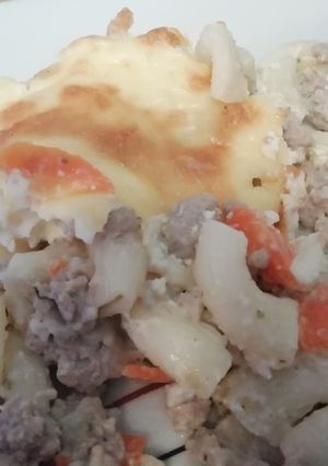 Darált húsos-sárgarépás rakott tészta recept fotója