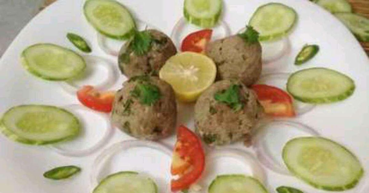 Steamed Meatballs With Salad Recipe by Naheed Alam - Cookpad