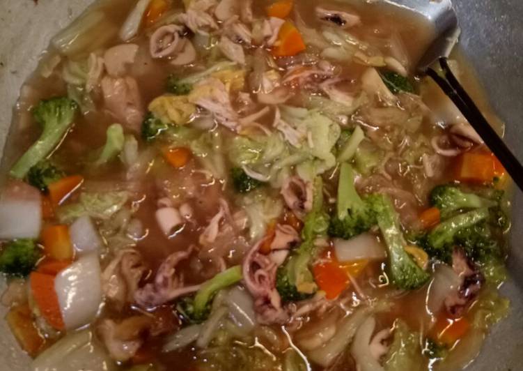 Resep Capcay kuah cumi yang Enak Banget