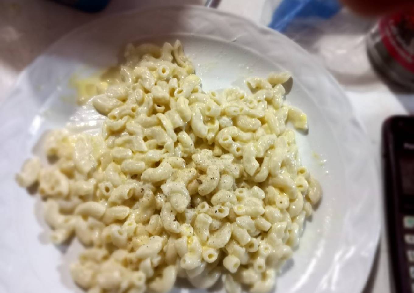 Pasta con mayonesa