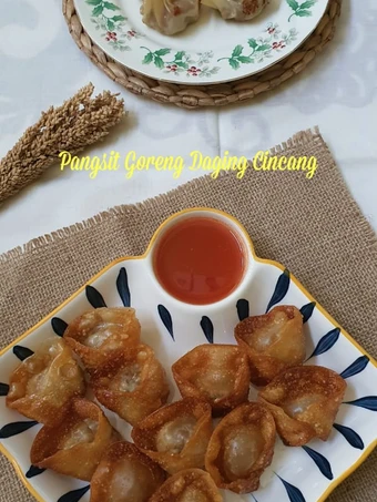 Cara Simple Menyiapkan Resep  Pangsit Goreng Daging Cincang yang Lezat Sekali, Enak