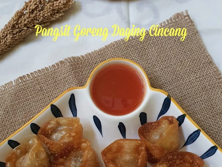 Cara Simple Menyiapkan Resep  Pangsit Goreng Daging Cincang yang Lezat Sekali, Enak