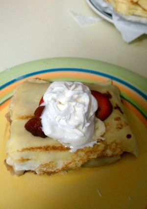A picture of Strawberry Banana Nutella Crepes.