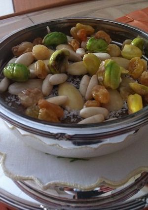A picture of Caraway Rice Pudding (Meghli).