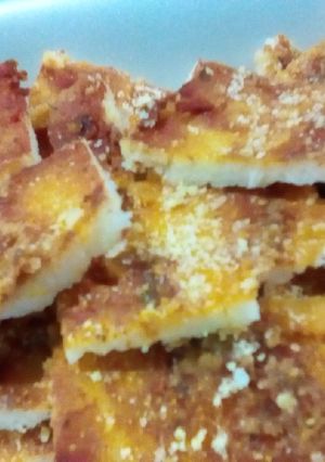 Una foto de Pizza de pan de arroz 🍚=🍕