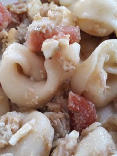 Una foto de 35. Tortelini de queso camperos